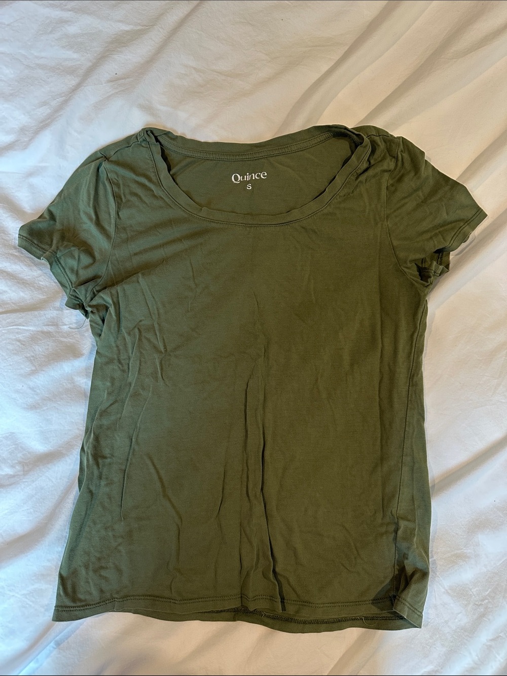 Quince Women's Short Sleeve Tee in Olive